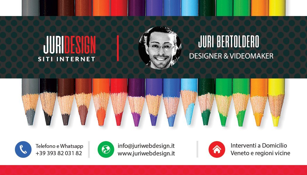 Biglietto da Visita Juri Web Design (matite colorate)