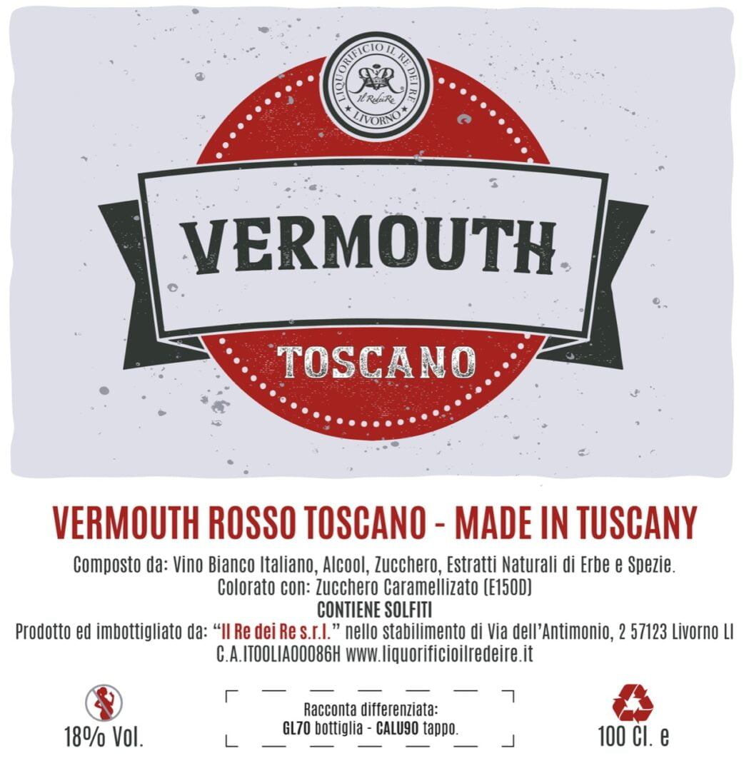Etichetta Vermouth Liquorificio il re dei re by Juri Web Design