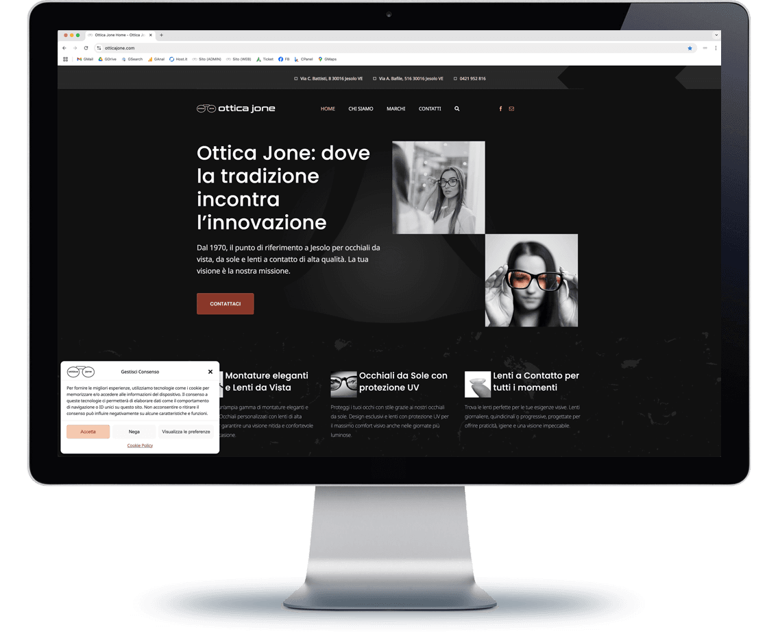 Ottica Jone, Jesolo Lido, Ottica Jesolo, Occhiali Jesolo, Lenti a contatto Jesolo, Occhiali da sole Jesolo, Esame della vista Jesolo, Ottico Jesolo, Juri Web Design, Web design Jesolo, Ottica Jone: servizi, Esame della vista, Misurazione vista, Controllo vista, Applicazione lenti a contatto, Test della vista, Ottica per bambini, Ottica per adulti, Ottica specializzata, Consulenza personalizzata, Laboratorio ottico, Riparazione occhiali, Vendita occhiali, Vendita lenti a contatto, Vendita occhiali da sole, Occhiali da vista, Occhiali da sole, Lenti a contatto, Lenti progressive, Lenti monofocali, Montature per occhiali, Montature da vista, Montature da sole, Accessori per occhiali, Custodie per occhiali, Catenelle per occhiali, Spray per occhiali, (Inserisci qui i marchi trattati da Ottica Jone), Ottica Jone: marchi, Occhiali di marca, Occhiali firmati, Jesolo, Lido di Jesolo, Jesolo Paese, Venezia, Veneto, Ottica, Occhiali, Lenti, Vista, Sole, Moda, Stile, Tendenza, Qualità, Innovazione, Juri Web Design, Web designer Jesolo, Realizzazione siti web Jesolo, Siti web professionali, Web design Venezia, Juri Web Design: portfolio, Juri Web Design: contatti, Ottica Jone: storia, Ottica Jone: team, Ottica Jone: recensioni, Ottica Jone: gallery, Ottica Jone: news, Ottica Jone: promozioni, Ottica Jone: orari, Ottica Jone: contatti, Ottica Jone: dove siamo